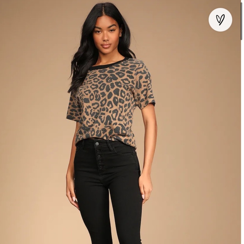 Wild Brown Leopard Print Tee